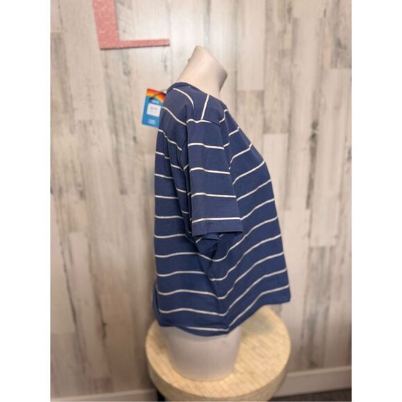 ALDI stripped crop top blouse size XL - Picture 3 of 7